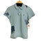 ラルフローレン RALPH LAUREN 90-00S THE SKINNY POLO スモールポニー刺繍パッチワークダメージデザイン S/S ポロシャツ メンズ import:L
