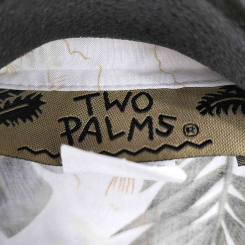 トゥーパームス TWO PALMS レーヨン100 ボタニカル柄 S/S オープンカラー アロハシャツ レディース import:M