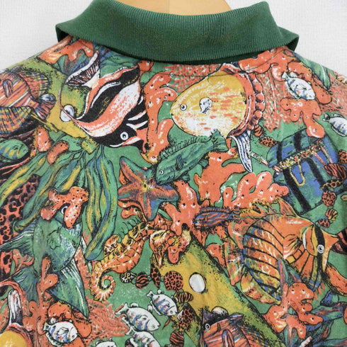 ALTRO 総柄 S/S ポロシャツ メンズ