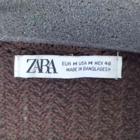 ザラ ZARA スキッパー メッシュ ポロニット メンズ US M