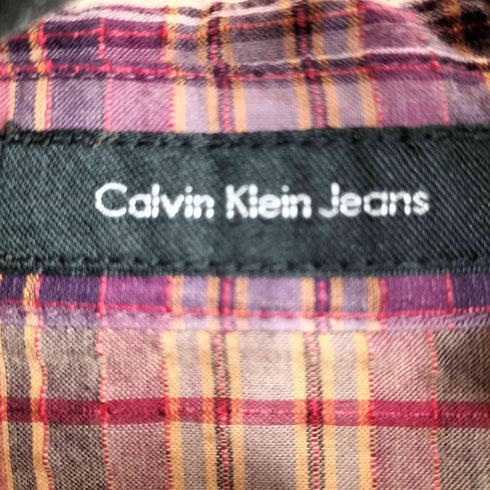 カルバンクラインジーンズ Calvin Klein Jeans シアーチェック L/S シャツ レディース import:L