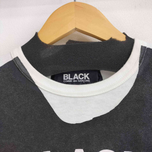 ブラックコムデギャルソン BLACK COMME des GARCONS 09SS デザインプリント S/S Tシャツ メンズ JPN:S