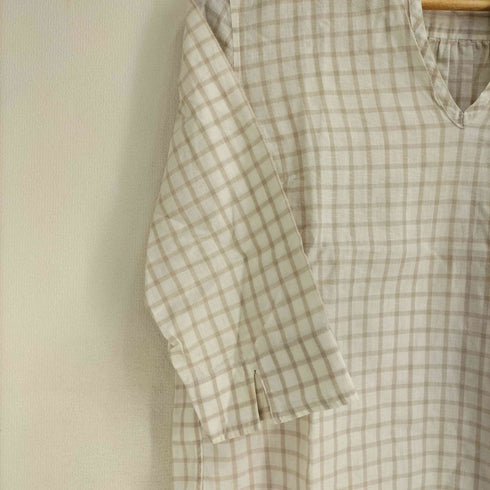 ラコステ LACOSTE チェック スキッパー ブラウス レディース EUR:42