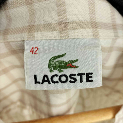 ラコステ LACOSTE チェック スキッパー ブラウス レディース EUR:42
