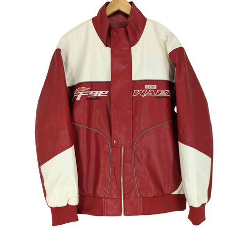 PUレザー レーシングジャケット メンズ XL
