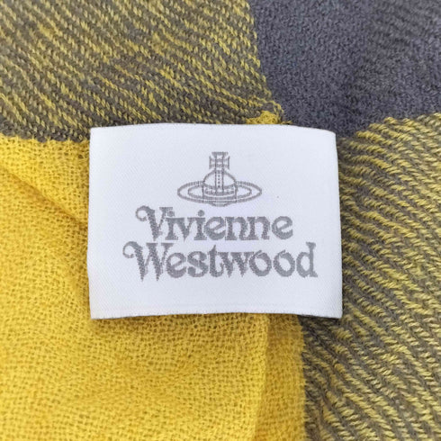ヴィヴィアンウエストウッド Vivienne Westwood オーブ刺繍 チェック柄フリンジストール メンズ