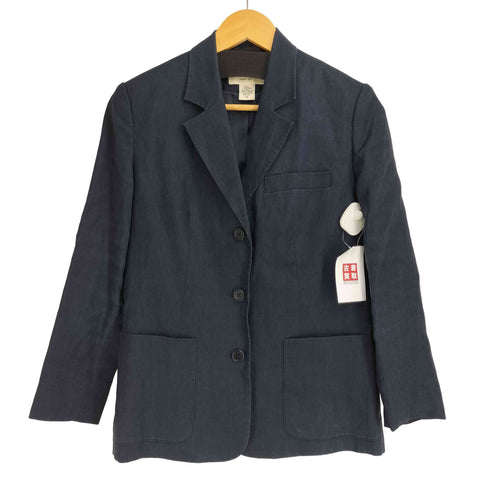 エディーバウアー Eddie Bauer 90S リネン100テーラードジャケット レディース import:XS