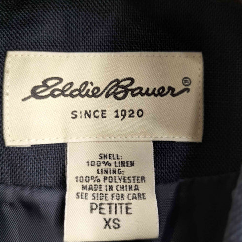 エディーバウアー Eddie Bauer 90S リネン100テーラードジャケット レディース import:XS