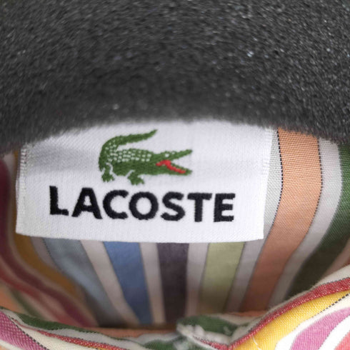 ラコステ LACOSTE ワンポイントミニ刺繍 ストライプ L/S シャツ レディース EUR:44