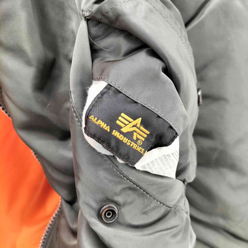 アルファインダストリーズ ALPHA INDUSTRIES MA-1 ファー取り外し可 フード フライトジャケット メンズ import:M