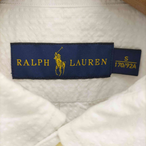 ラルフローレン RALPH LAUREN ポニー刺繍 シアサッカー B.D S/S シャツ メンズ import:S