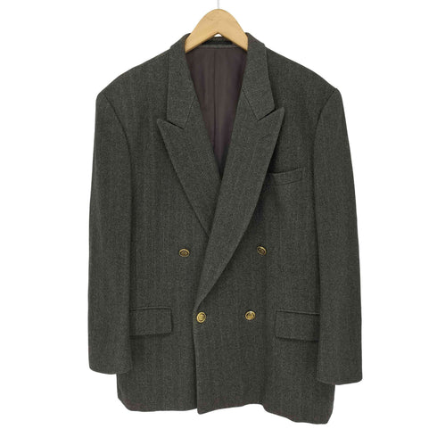 CASHMERE100 ヘリンボーン柄 テーラードジャケット メンズ import:S