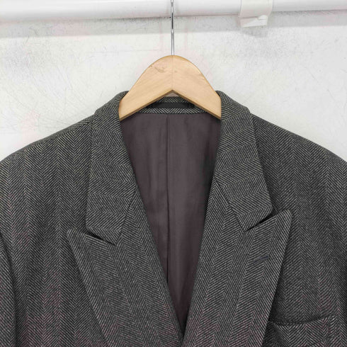 CASHMERE100 ヘリンボーン柄 テーラードジャケット メンズ import:S