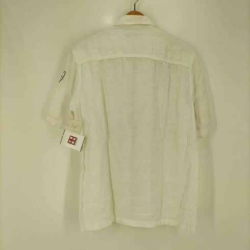 カルバンクラインジーンズ Calvin Klein Jeans リネン100% 半袖 ダブルジップシャツ メンズ import:XL