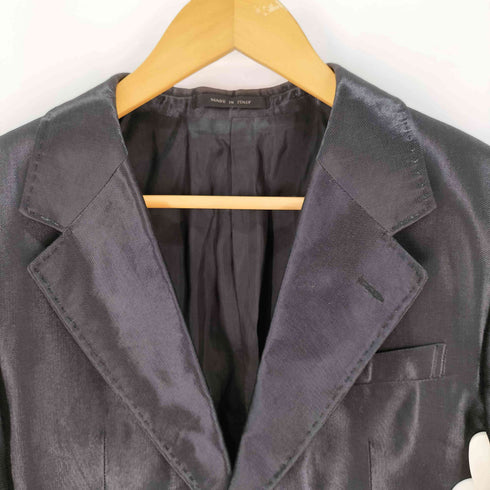 エンポリオアルマーニ EMPORIO ARMANI サテンライク 2B シングル テーラードジャケット メンズ EUR:52