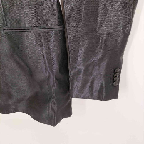 エンポリオアルマーニ EMPORIO ARMANI サテンライク 2B シングル テーラードジャケット メンズ EUR:52