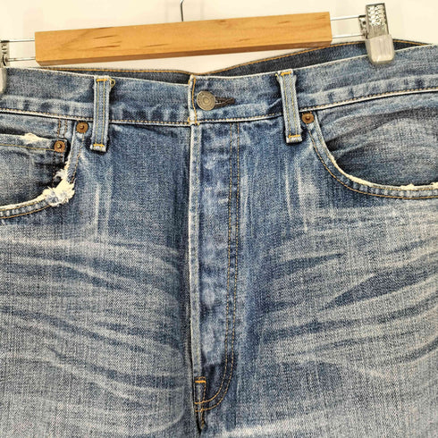 リーバイスヴィンテージクロージング Levis Vintage Clothing LOT71501 1971モデル 復刻 05年製 赤耳 黒カン ボタンフライ BIGE ストレートデニム メンズ W38