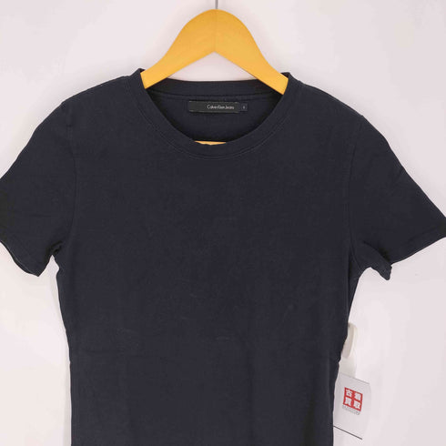カルバンクラインジーンズ Calvin Klein Jeans ロゴプリント スタッズ S/S Tシャツ レディース import:L