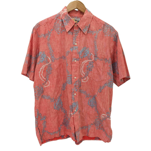 レインスプーナー Reyn Spooner 70-80S USA製 金タグ リバースプリント S/S アロハシャツ メンズ