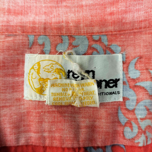 レインスプーナー Reyn Spooner 70-80S USA製 金タグ リバースプリント S/S アロハシャツ メンズ