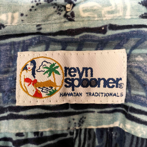 レインスプーナー Reyn Spooner 90S USA製 水着タグ S/S アロハシャツ ボックスシルエット メンズ JPN:L
