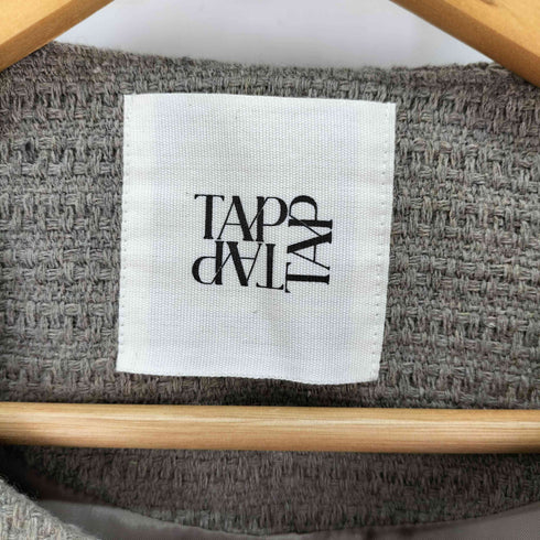 TAPTAPTAP ノーカラー ツイード ショートジャケット 短丈 メンズ