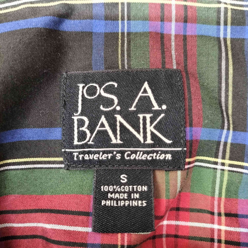 ジョスエーバンク Jos A Bank L/S ボタンダウン タータンチェックシャツ メンズ import:S