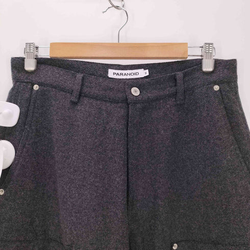 パラノイド PARANOID 25AW MELANGE PAINTER PANTS メランジ ペインター ダブルニー バギー ウール トラウザー パンツ メンズ M