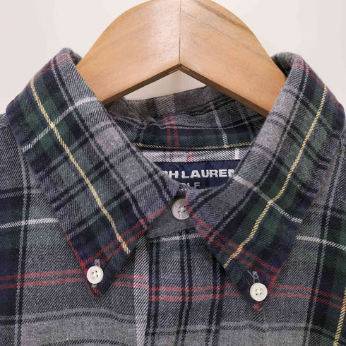 ラルフローレンゴルフ RALPH LAUREN GOLF 90S TILDEN エンブレム L/S ボタンダウンチェックシャツ メンズ import:L