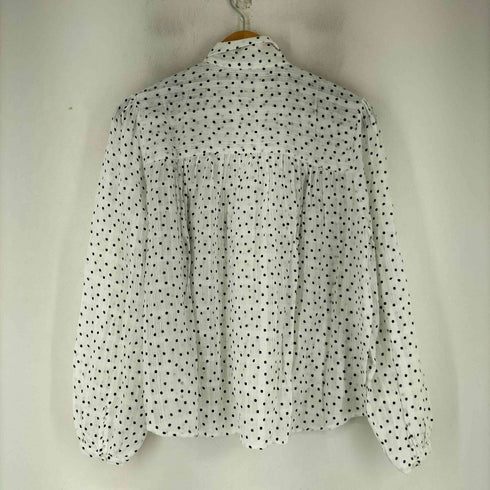 ザラ ZARA ドット柄 ボウタイ付き L/S ブラウス レディース import:L
