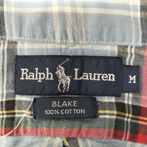 ラルフローレン RALPH LAUREN BLAKE ポニー刺繍 タータンチェックシャツ メンズ import:M