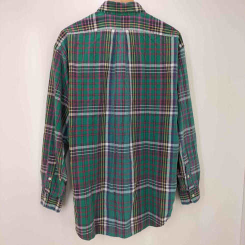 ラルフローレン RALPH LAUREN 外付けタグ ポニー刺繍 L/S ボタンダウン チェックシャツ メンズ import:M