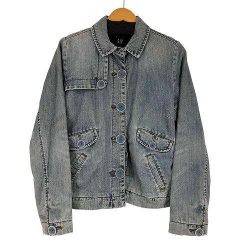 ギャップ Gap 00S ボタンデザイン デニムジャケット レディース JPN:L