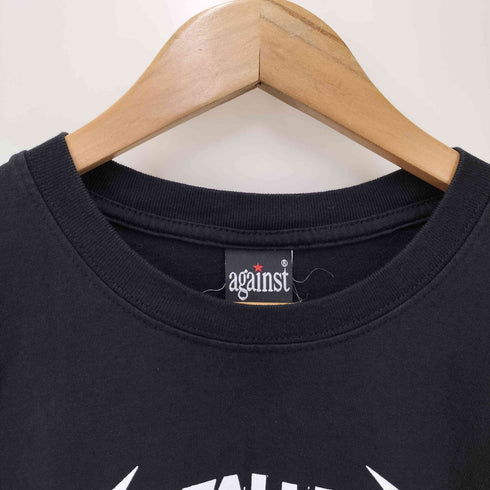 AGAINSTボディ 両面プリント ヘヴィメタル・バンド クルーネック Tシャツ メンズ import:L