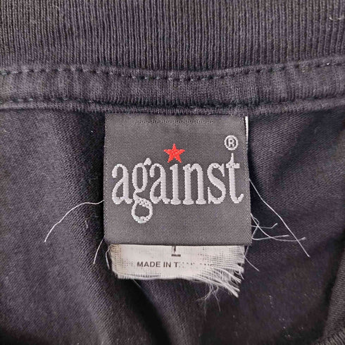 AGAINSTボディ 両面プリント ヘヴィメタル・バンド クルーネック Tシャツ メンズ import:L