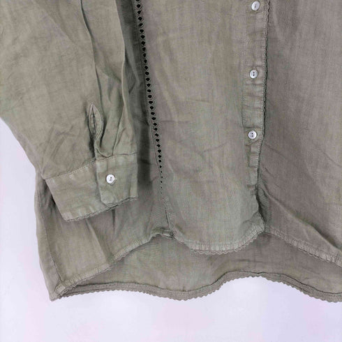 ザラ ZARA スキッパー リネン ブラウス レディース US L