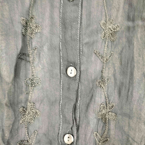 SPEEDLIMIT MPH 花柄刺繍 シアー レーヨン ブラウス レディース import:M