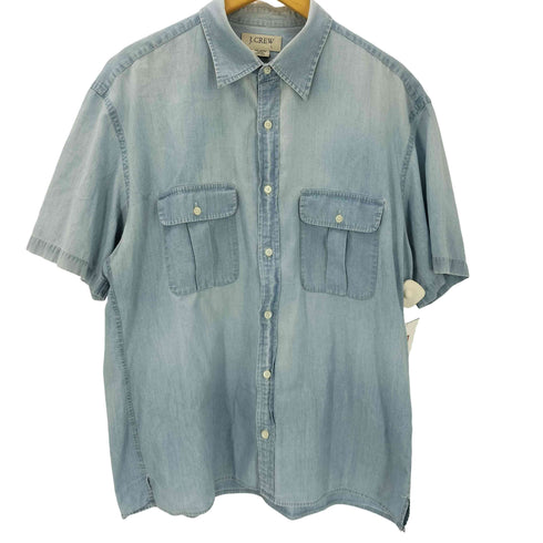 ジェイクルー J.CREW シャンブレー S/S シャツ フラップポケット メンズ import:L