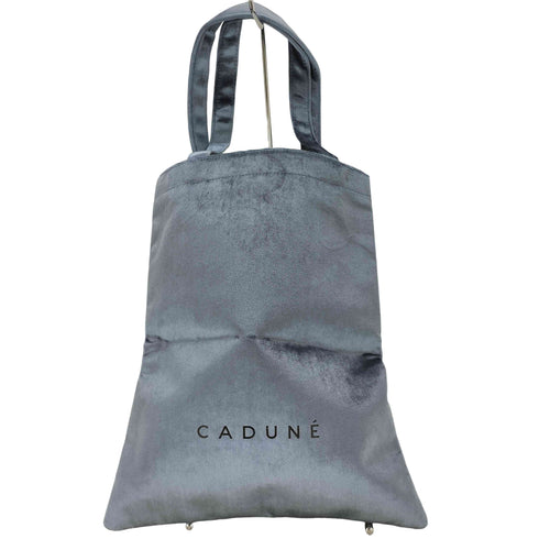 カデュネ CADUNE ロゴ刺繍 スエードライクトートバッグ レディース