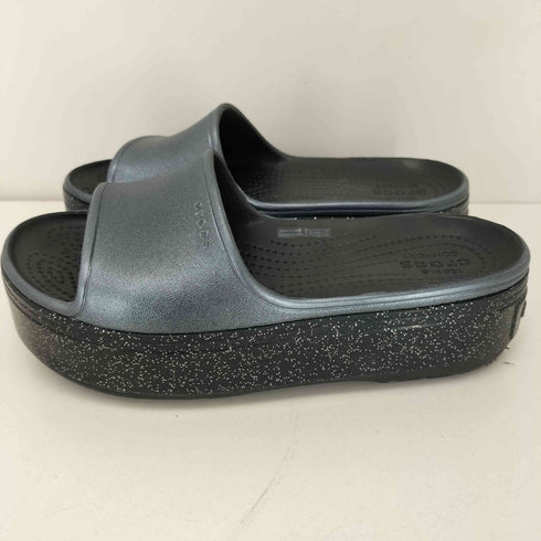 クロックス crocs ラメ ブルックリン スライド レディース 6