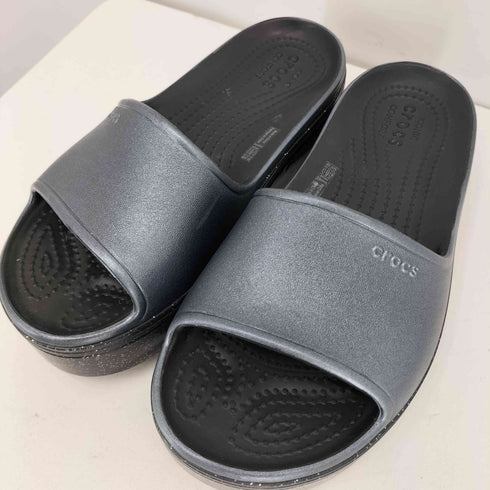 クロックス crocs ラメ ブルックリン スライド レディース 6