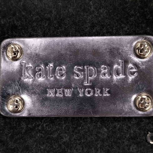 ケイトスペード Kate spade 裏地ドット フェルト ラインストーン ロゴプレート ハンドバック レディース