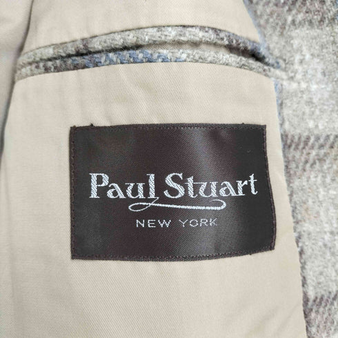 ポールスチュアート Paul Stuart ウール100 チェック柄 テーラードジャケット メンズ 175-96-80
