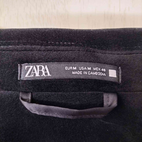 ザラ ZARA ベルベット ジップアップブルゾン メンズ import:M