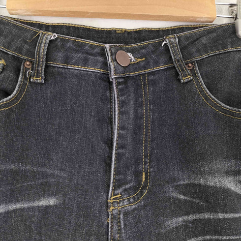ダメージフレアデニムパンツ レディース JPN:M
