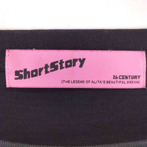 SHORTSTORY ボーダー切り替え L/S プリントTシャツ レディース