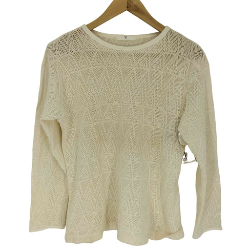 ワイズ Ys 80S 初期タグ クルーネック L/S メッシュ トップ シャツ レディース