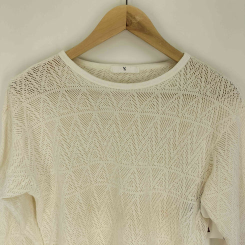 ワイズ Ys 80S 初期タグ クルーネック L/S メッシュ トップ シャツ レディース
