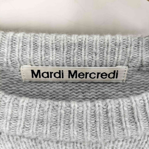 マルディメクルディ Mardi Mercredi ロゴ カシミヤ混 ニットセーター レディース ONE SIZE