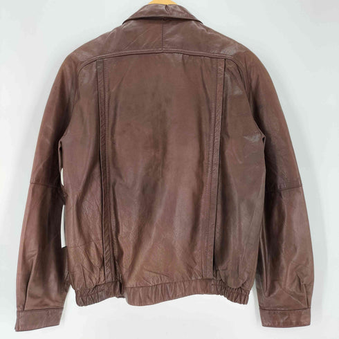 牛革レザー ブルゾン ジャケット レディース import:M